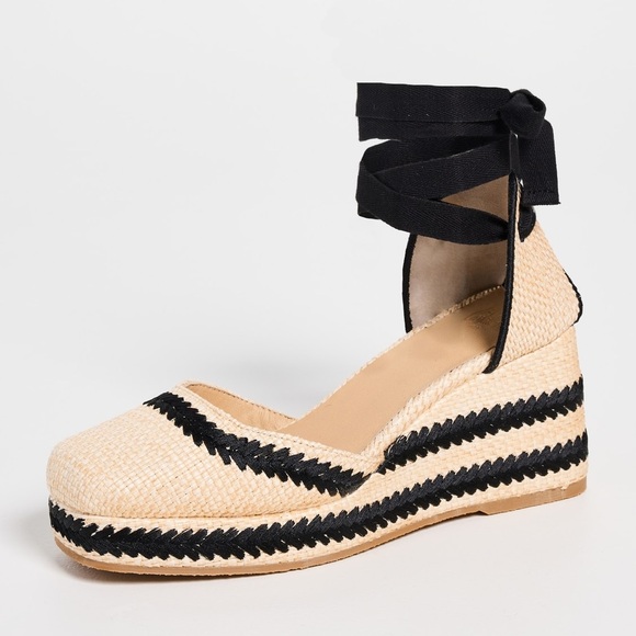 Castaner Tessa Black and Tan Espadrille Wedges - Picture 5 of 5